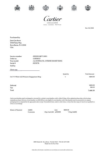 cartier return policy|cartier glasses receipt.